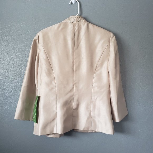 NWT Onyx Nite Long Dress Jacket Tan Sz 12 set 2 pc - Picture 6 of 8